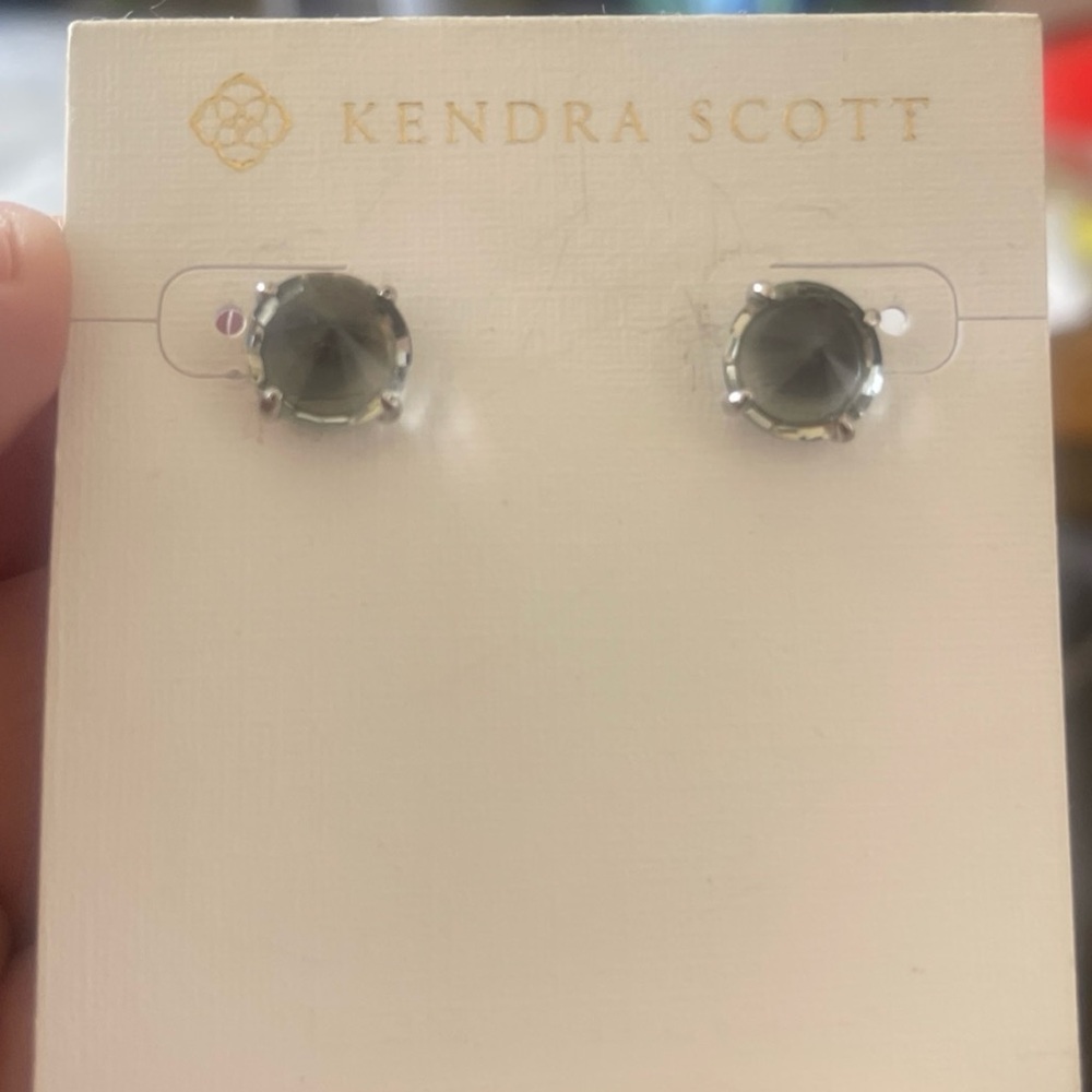 Kendra Scott Jolie Stud Earrings with Gray Stone